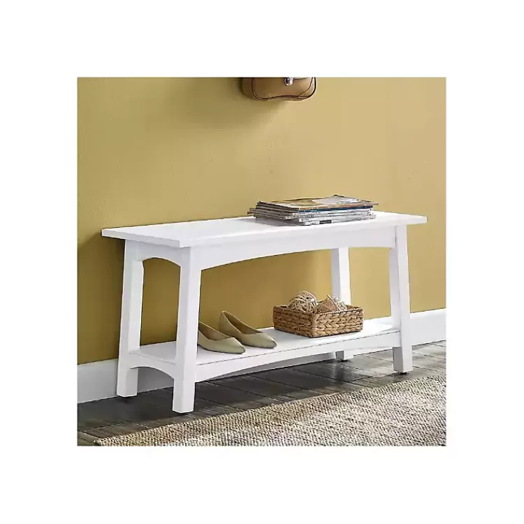 willis_white_wooden_lower_shelf_bench_3.webp Willis Wooden Lower Shelf Bench>Kirklands Home New