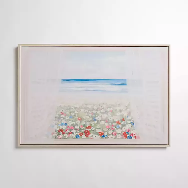 Window with a Beach View Framed Canvas Art Print>Kirklands Home Cheap