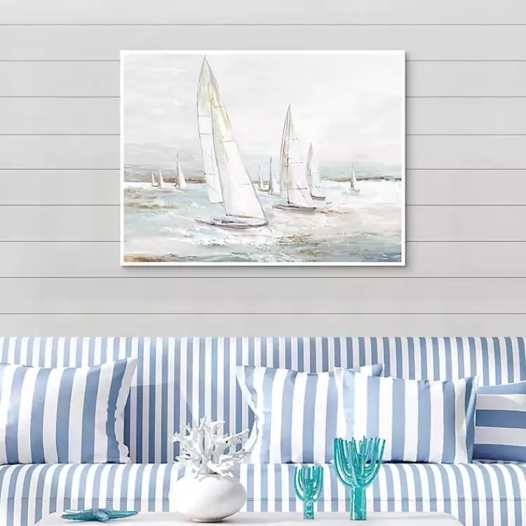 Windswept Sails I Framed Canvas Art Print>Kirklands Home Cheap