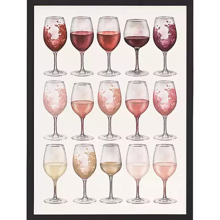 Wine Glasses Framed Art Print>Kirklands Home Sale