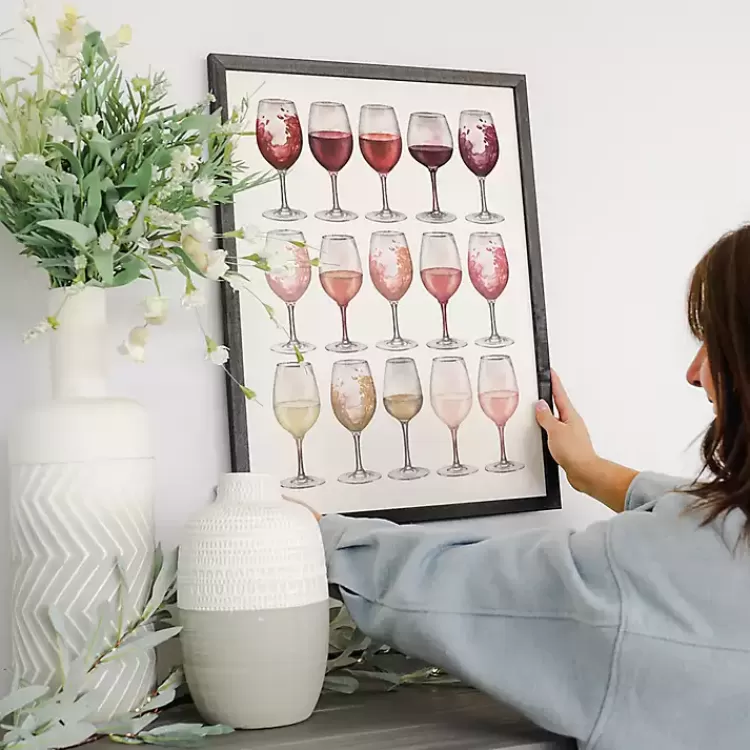 Wine Glasses Framed Art Print>Kirklands Home Sale