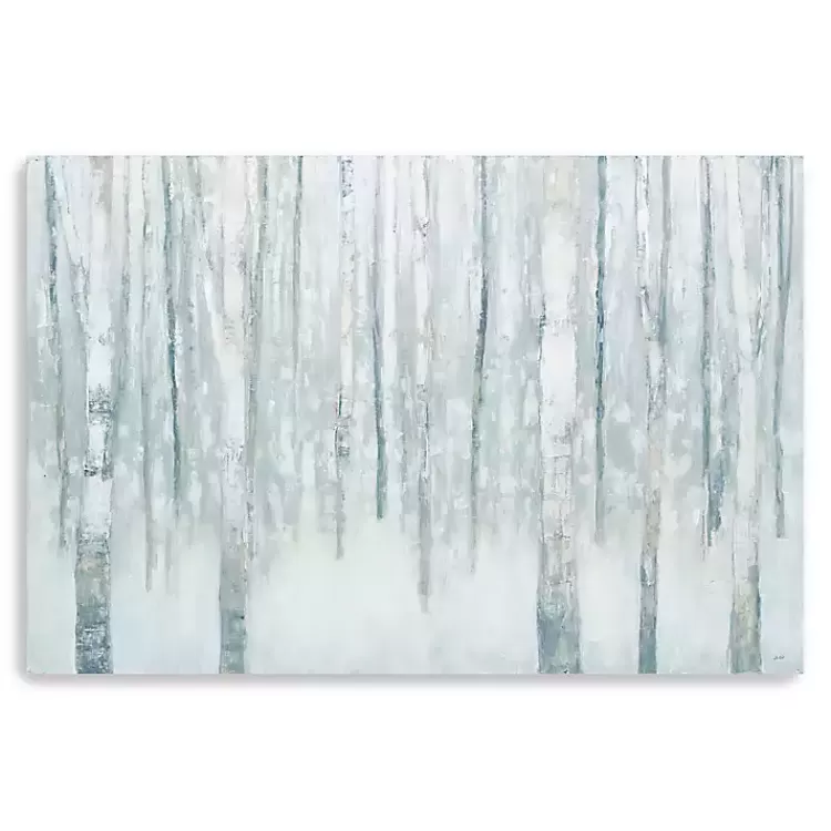 Winter Blue Birch Canvas Art Print, 60x40 in.>Kirklands Home Clearance