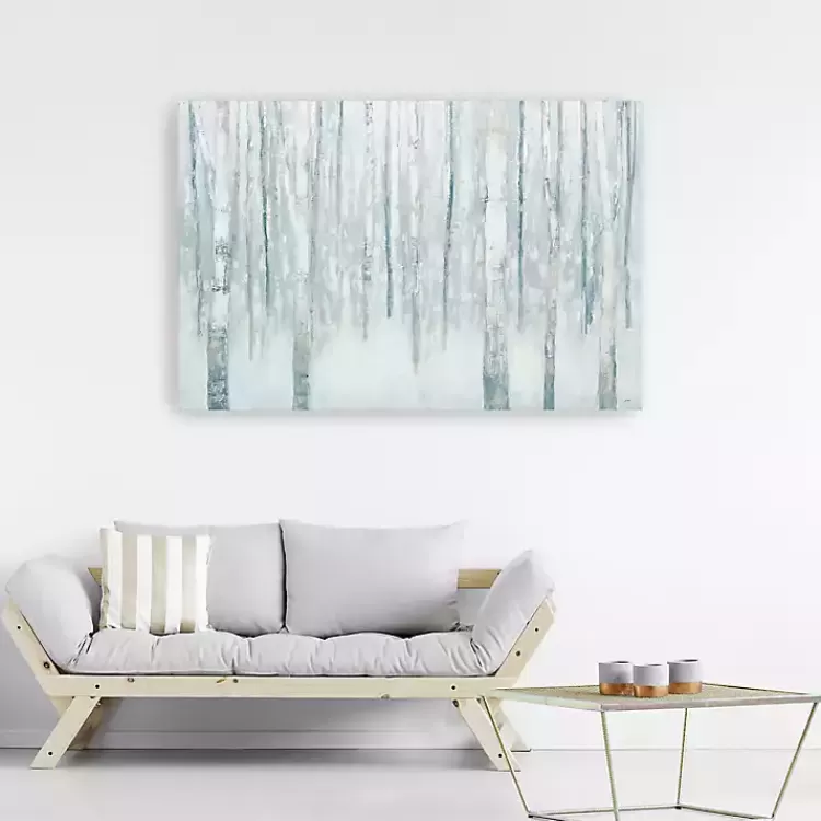 Winter Blue Birch Canvas Art Print, 60x40 in.>Kirklands Home Clearance