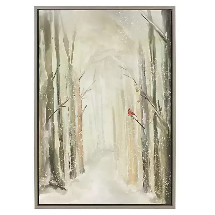 Winter Forest Landscape Framed Canvas Art Print>Kirklands Home Clearance