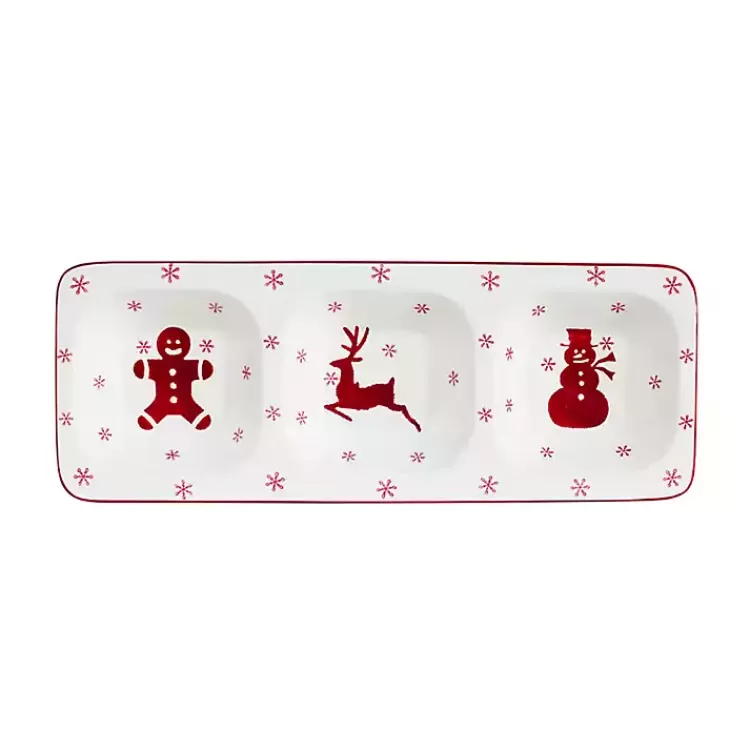 Winterfest 3-Section Serving Dish>Kirklands Home Cheap