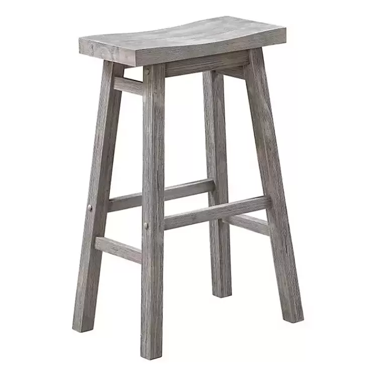 Wire Brushed Saddle Wood Bar Stool>Kirklands Home Clearance