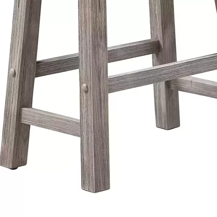 wire_brushed_gray_saddle_wood_bar_stool_4.webp Wire Brushed Saddle Wood Bar Stool>Kirklands Home Clearance