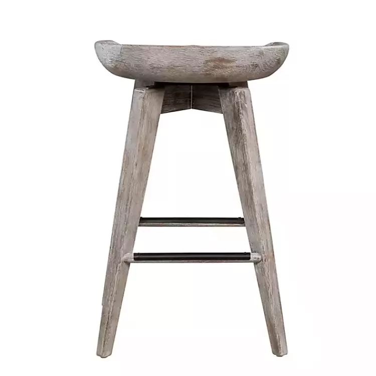 wirebrushed_barnwood_swivel_counter_stool_3.webp Wirebrushed Barnwood Swivel Counter Stool>Kirklands Home Shop