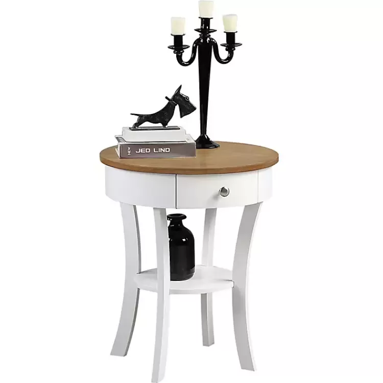 wood__white_curved_legs_round_drawer_accent_table_2.webp Wood & White Curved Legs Round Drawer Accent Table>Kirklands Home Flash Sale