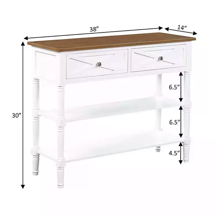 wood__white_traditional_console_table_5.webp Wood & Traditional Console Table>Kirklands Home Outlet