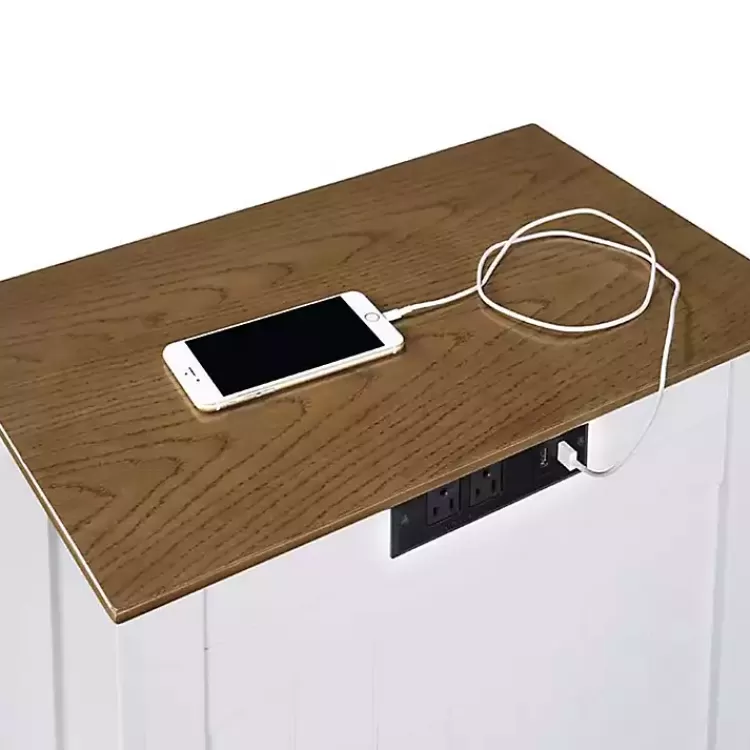 wood__white_twotone_charging_open_accent_table_3.webp Wood & Two-Tone Charging Open Accent Table>Kirklands Home Cheap