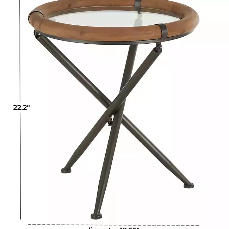 wood_and_glass_round_tripod_accent_table_7.webp Wood and Glass Round Tripod Accent Table>Kirklands Home Sale