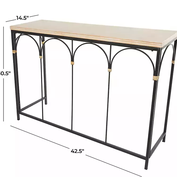 wood_and_metal_arches_console_table_8.webp Wood and Metal Arches Console Table>Kirklands Home Best Sale