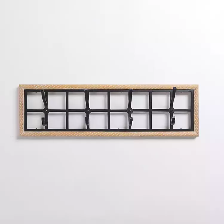 Wood and Metal Twisted Frame Hook Rack>Kirklands Home Discount