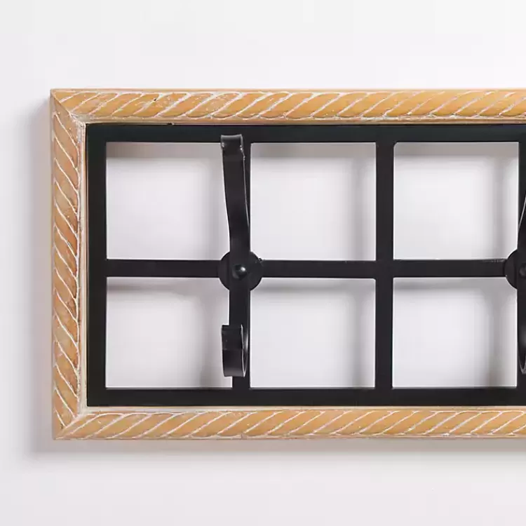 Wood and Metal Twisted Frame Hook Rack>Kirklands Home Discount