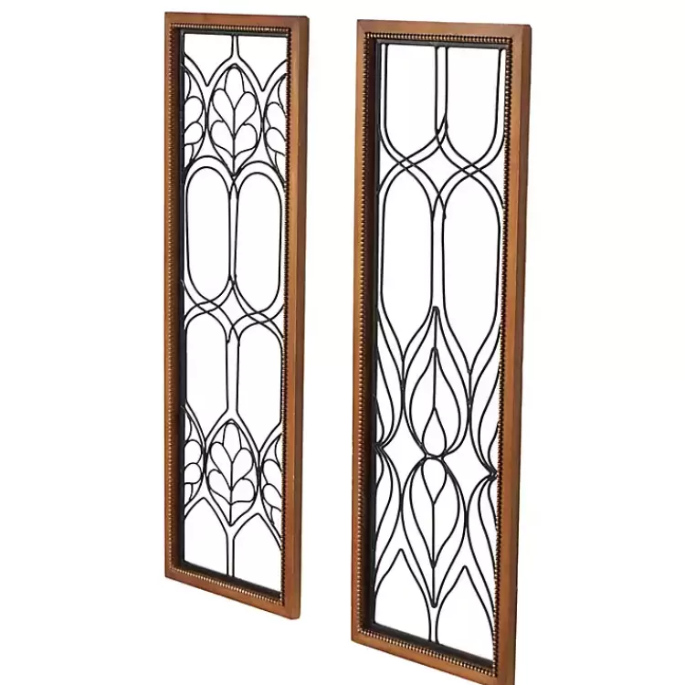 Wood and Metal Wire Wall Plaques, Set of 2>Kirklands Home Flash Sale
