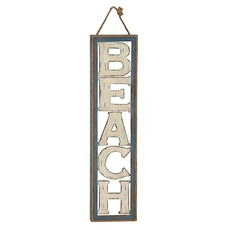 Wood Cut-Out Beach Hanging Wall Plaque>Kirklands Home Flash Sale