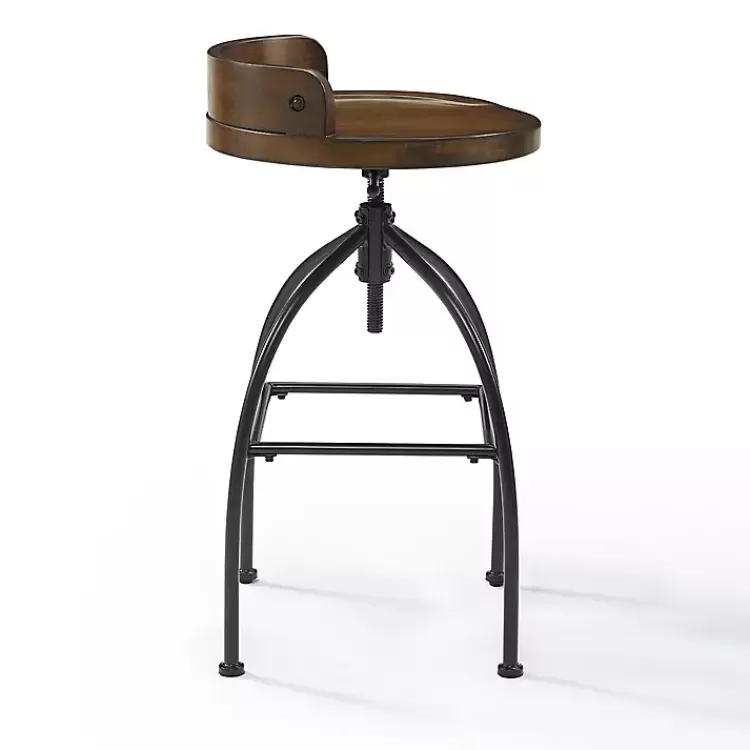 wood_edgar_industrial_adjustable_stool_2.webp Wood Edgar Industrial Adjustable Stool>Kirklands Home Store