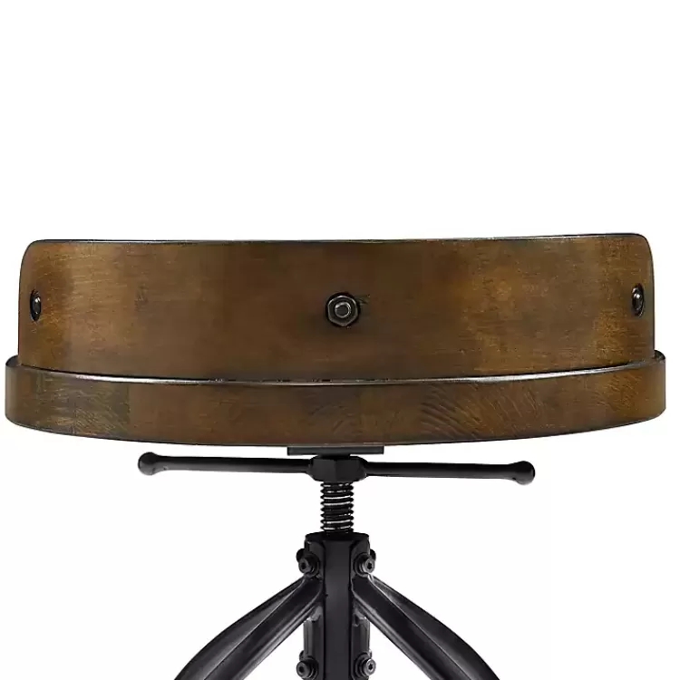 wood_edgar_industrial_adjustable_stool_3.webp Wood Edgar Industrial Adjustable Stool>Kirklands Home Store