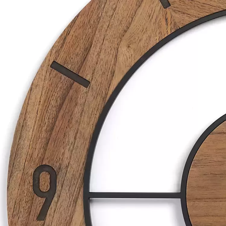 Wood Open Face Wall Clock>Kirklands Home Clearance