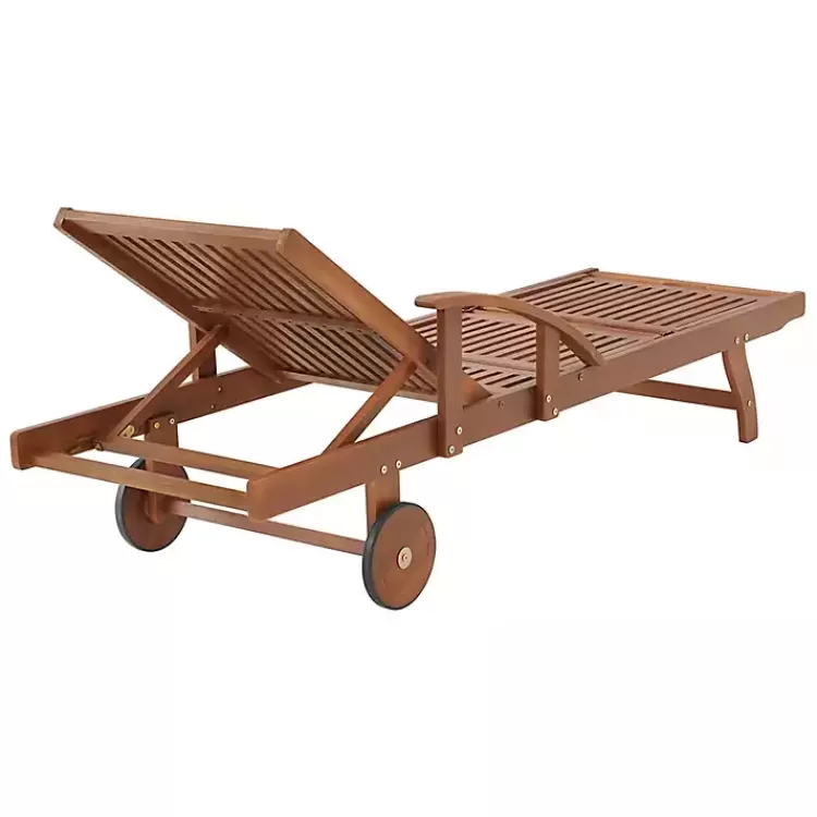 Wood 2-pc. Outdoor Lounge Chair with Leg Rest Set>Kirklands Home Cheap
