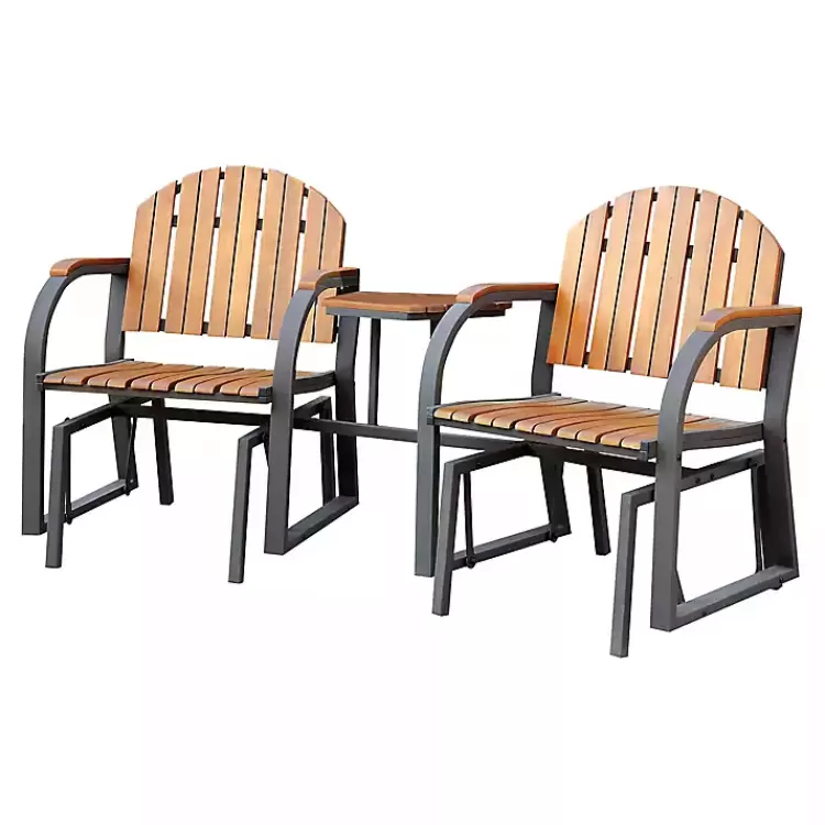 Wood Slat Attached Frame 3-pc. Outdoor Chair Set>Kirklands Home Store