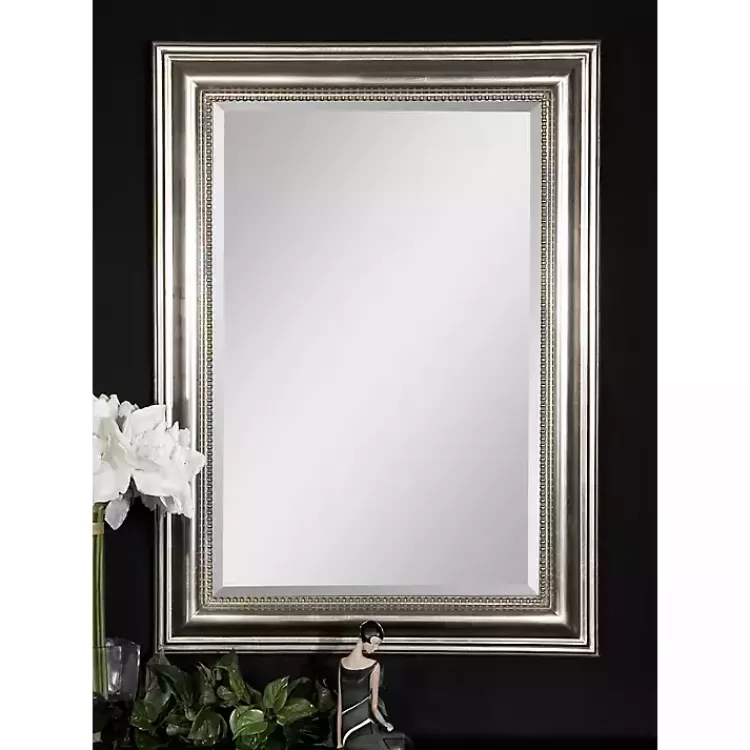 Wooden Silver Leaf Mirror>Kirklands Home Sale