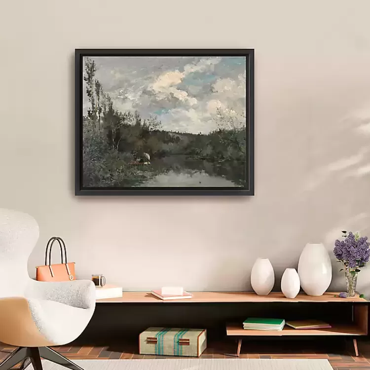 Woodland Lake Framed Canvas Art Print>Kirklands Home Best