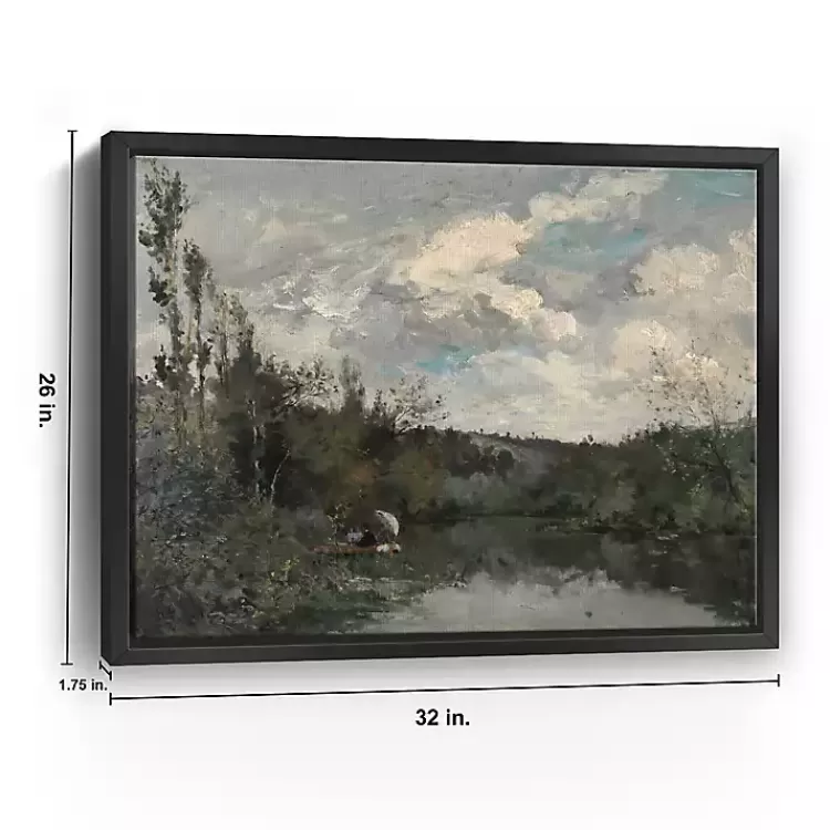 woodland_lake_framed_canvas_art_print_2.webp Woodland Lake Framed Canvas Art Print>Kirklands Home Best