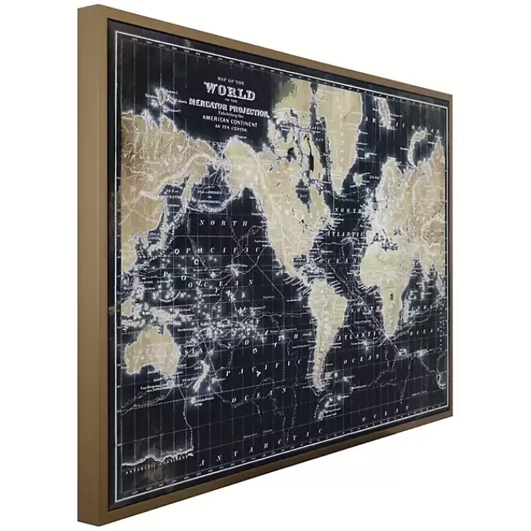 world_map_on_black_framed_art_print_2.webp World Map on Black Framed Art Print>Kirklands Home Flash Sale