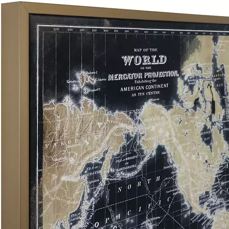 world_map_on_black_framed_art_print_3.webp World Map on Black Framed Art Print>Kirklands Home Flash Sale