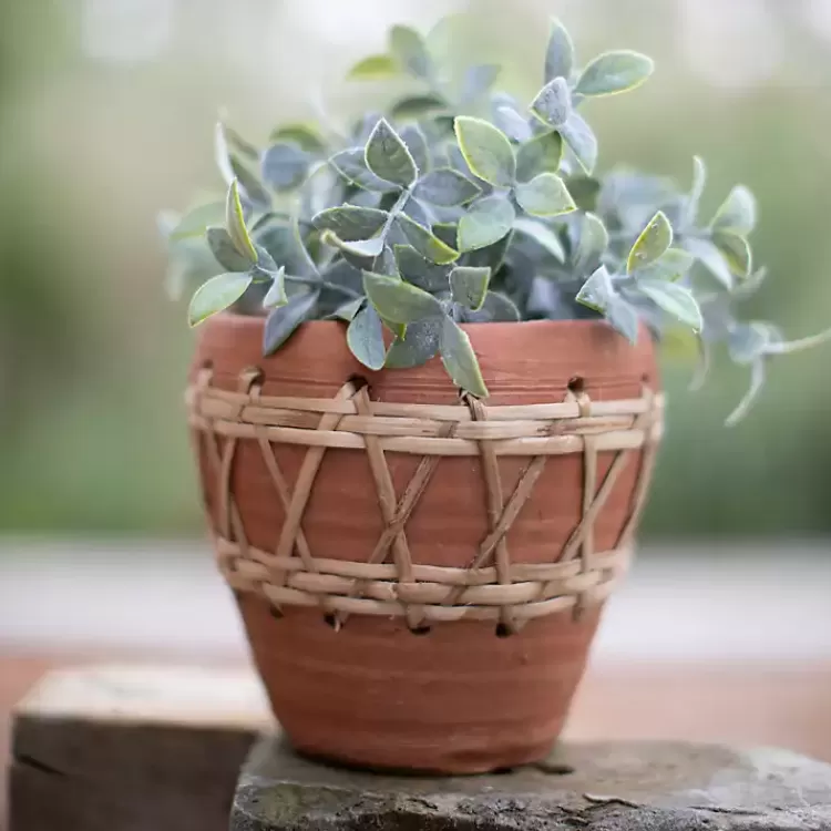 woven_diamond_terracotta_planter_4.webp Woven Diamond Terracotta Planter>Kirklands Home Store