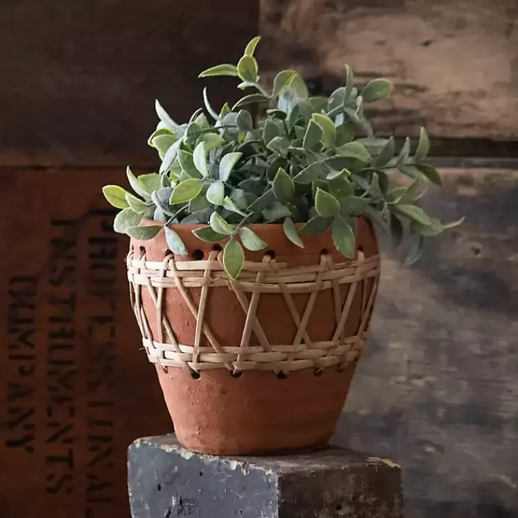 woven_diamond_terracotta_planter_5.webp Woven Diamond Terracotta Planter>Kirklands Home Store