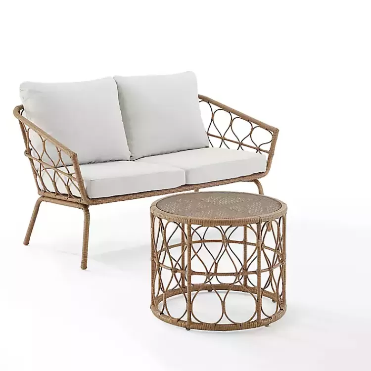 Woven Loop Rattan 2-pc. Outdoor Loveseat Set>Kirklands Home Cheap
