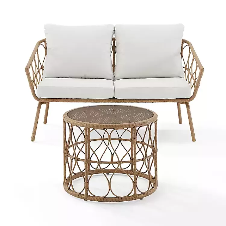 Woven Loop Rattan 2-pc. Outdoor Loveseat Set>Kirklands Home Cheap