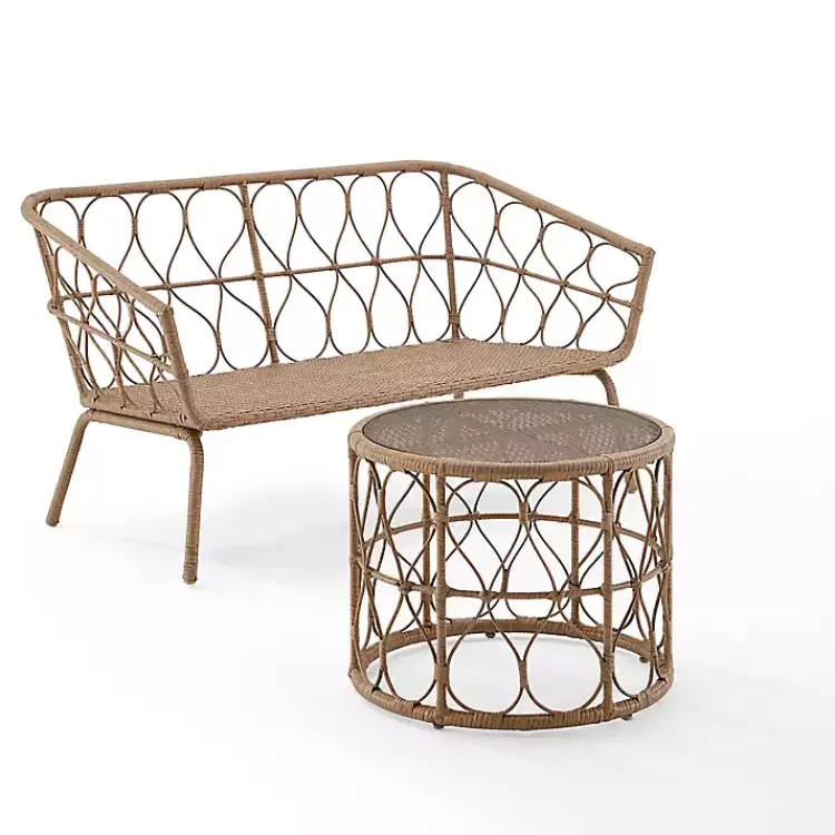 woven_loop_rattan_pc_outdoor_loveseat_set_2.webp Woven Loop Rattan 2-pc. Outdoor Loveseat Set>Kirklands Home Cheap
