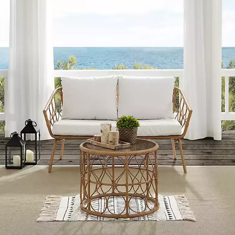 woven_loop_rattan_pc_outdoor_loveseat_set_6.webp Woven Loop Rattan 2-pc. Outdoor Loveseat Set>Kirklands Home Cheap