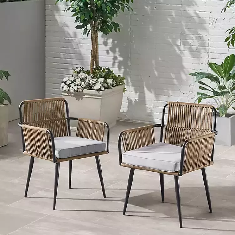 Woven Neutrals 2-pc. Outdoor Armchair Set>Kirklands Home Flash Sale