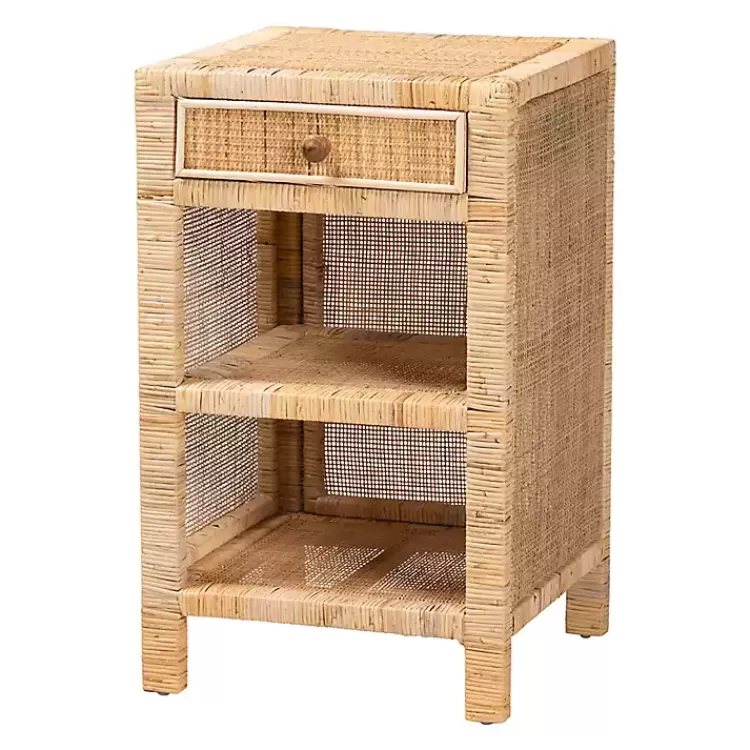 Woven Rat and Mahogany Wood Nightsd>Kirklands Home Flash Sale
