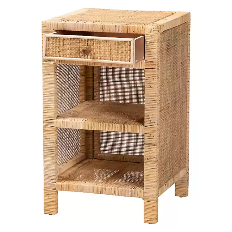 Woven Rat and Mahogany Wood Nightsd>Kirklands Home Flash Sale