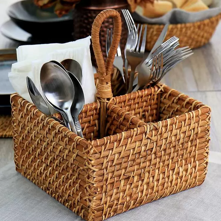 Woven Rattan Martha Stewart Flatware Caddy>Kirklands Home Cheap