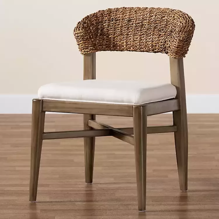 Woven Rattan Modern Bohemian Dining Chair>Kirklands Home Sale