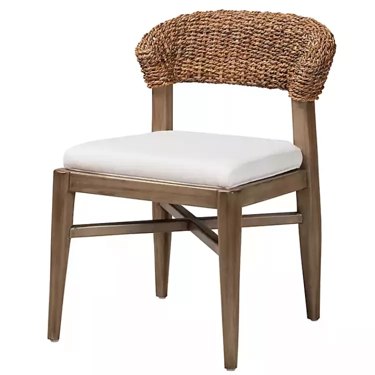 Woven Rattan Modern Bohemian Dining Chair>Kirklands Home Sale