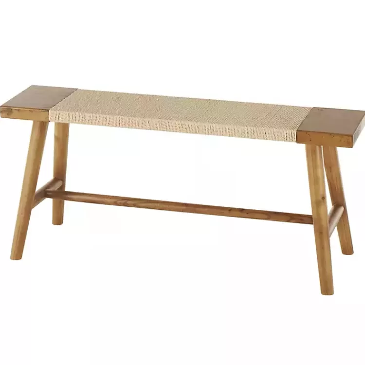 woven_rope_narrow_wood_bench_5.webp Woven Rope Narrow Wood Bench>Kirklands Home Online