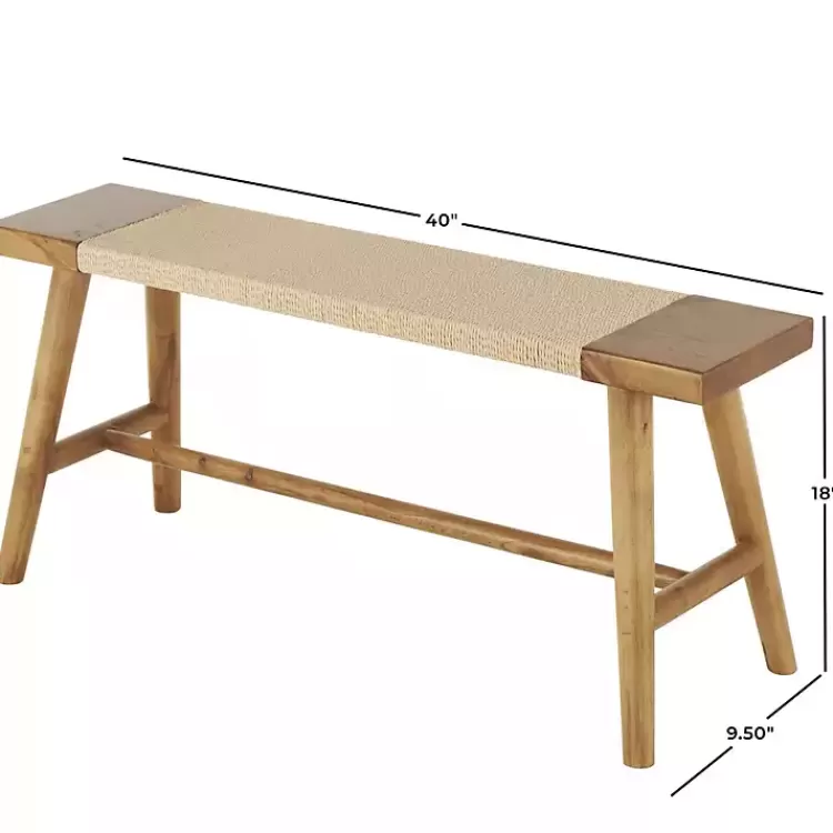woven_rope_narrow_wood_bench_7.webp Woven Rope Narrow Wood Bench>Kirklands Home Online
