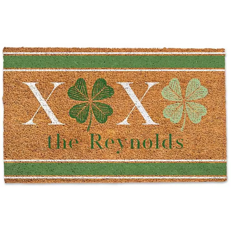 XOXO Clover Personalized Coir Doomat>Kirklands Home Online