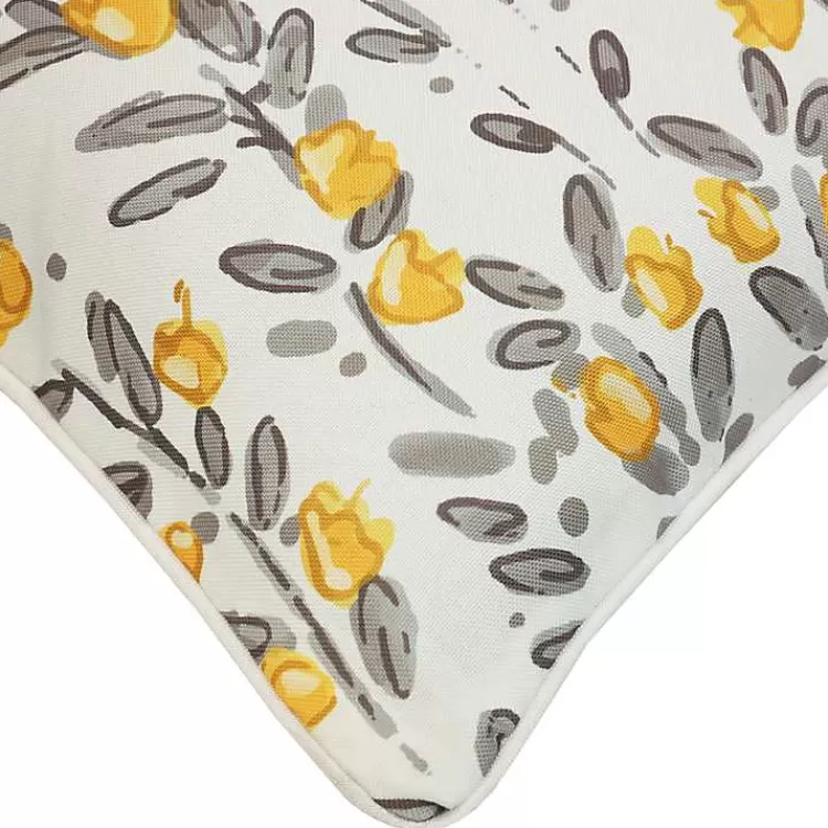 yellow__gray_floral_outdoor_pillow_3.webp Yellow & Gray Floral Outdoor Pillow>Kirklands Home Shop