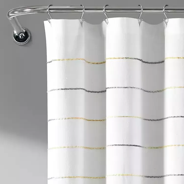 Yellow and Gray Ombre Stripe Shower Curtain>Kirklands Home Outlet