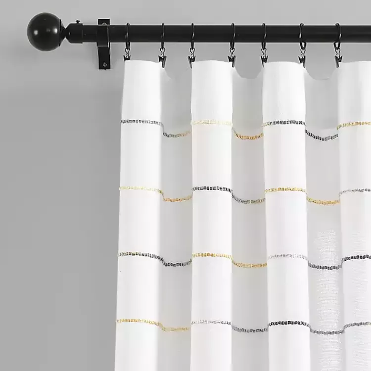 Yellow and Gray Stripe Curtain Panel Set, 84 in.>Kirklands Home Online
