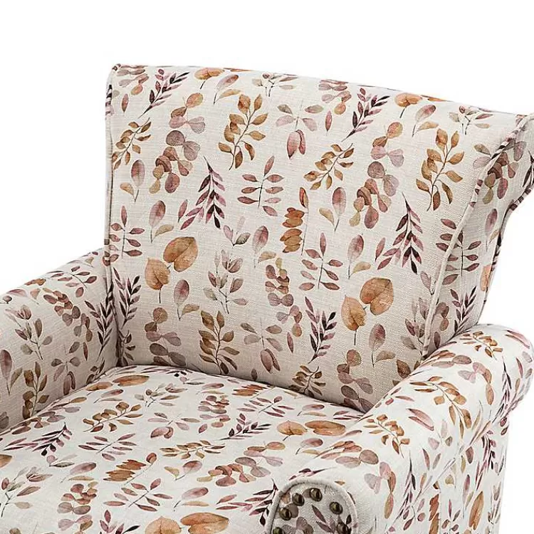 yellow_and_orange_leaf_upholstered_accent_chair_6.webp Yellow and Orange Leaf Upholstered Accent Chair>Kirklands Home Best